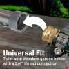 imageChapin 4603 Cast Metal Garden Hose Spray Nozzle with Rear Trigger Grip Threaded Connection Fits Standard Garden Hose for Gardening Landscaping Watering and Outdoor Jobs Silver