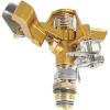 imageChapin 4993 Heavy Duty Brass Head Tripod Impact Lawn Sprinkler 360 Degree Coverage for Large Lawns Golf Courses Gardens Adjustable Height Gooseneck Hose Connection Red and Black