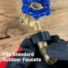 imageChapin 69450 Gooseneck Shut Off Hose Coupling Heavy Duty Brass Valve Garden Hose Connector Set of 24pack