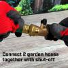 imageChapin 69451 Shut Off Hose Coupling Heavy Duty Brass Valve Garden Hose Connector Set of 24pack