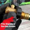 imageChapin 69451 Shut Off Hose Coupling Heavy Duty Brass Valve Garden Hose Connector Set of 24pack