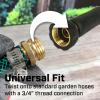 imageChapin 69472 High Pressure 35inch Brass Twist Hose Nozzle HeavyDuty Adjustable Garden Hose Nozzle Gardening Watering and Irrigation Outdoor Cleaning Black1Pack