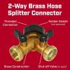 imageChapin 69474 HeavyDuty Brass Hose Splitter Hose Connection Fits Standard Garden Hoses Brass Construction with ShutOff Valves YShaped LeakFree Dual Water Flow for Landscaping and Outdoor Use2Pack