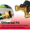 imageChapin 69474 HeavyDuty Brass Hose Splitter Hose Connection Fits Standard Garden Hoses Brass Construction with ShutOff Valves YShaped LeakFree Dual Water Flow for Landscaping and Outdoor Use1Pack