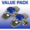 imageChapin 69488 Square Pattern Spot Sprinkler 2 Pack 360 Degree Sprinkler Head for Small Gardens and Lawns Up to 30Feet Coverage Area Lawn Sprinkler Small Area Yards and Garden Watering BlueSquare