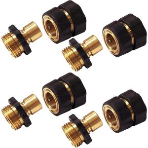 imageChapin 69453 Male Garden Hose QuickConnect Fittings Heavy Duty Valve Garden Hose Connector Set of 2MaleFemale4pack