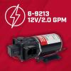 imageChapin 69216 12V50 GPM 60 PSI SelfPriming Diaphragm Water Pump for ATVs Marine Boating Water Supply Camping RV Recreation ampamp Boom Spray Systems20 GPM