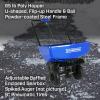 imageChapin 8003A 65Pound Made in The USA Residential Salt and Ice Melt Walk Behind Spreader Rear and Side Baffles 9quot Tires UShaped Flipup Handle Steel Frame Enclosed Gear Box Blue