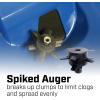 imageChapin 8003A 65Pound Made in The USA Residential Salt and Ice Melt Walk Behind Spreader Rear and Side Baffles 9quot Tires UShaped Flipup Handle Steel Frame Enclosed Gear Box Blue