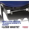 imageChapin 81008A Made in USA 80Pound Residential Ice Melt and Salt Spreader Front and Side Baffles 10quot Tires UShaped Flipup Handle Steel Frame Enclosed Gear Box BlueSpreader