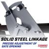 imageChapin 82400B Made in The USA 100pound Professional Rock Salt and Ice Melt Walk Behind Spreader Baffles 14quot Tires T Handle Stainless Steel Frame Enclosed Gear Box Blue