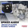 imageChapin 82400B Made in The USA 100pound Professional Rock Salt and Ice Melt Walk Behind Spreader Baffles 14quot Tires T Handle Stainless Steel Frame Enclosed Gear Box Blue