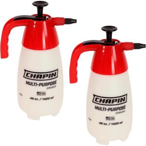 imageChapin 1002 48Oz Made in USA HeavyDuty MultiPurpose Sprayer for Spraying Plants Flowers Weeds and Cleaning RedWhite2Pack