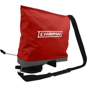 imageChapin 84700A 25Pound Professional Handheld Bag Seed spreader with Waterproof Bag Enclosed Gears Rear Baffle Adjustable Shoulder Strap and Multiple Spread Options RedBag Seeder
